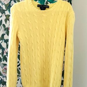 Cashmere yellow Ralph Lauren sweater small